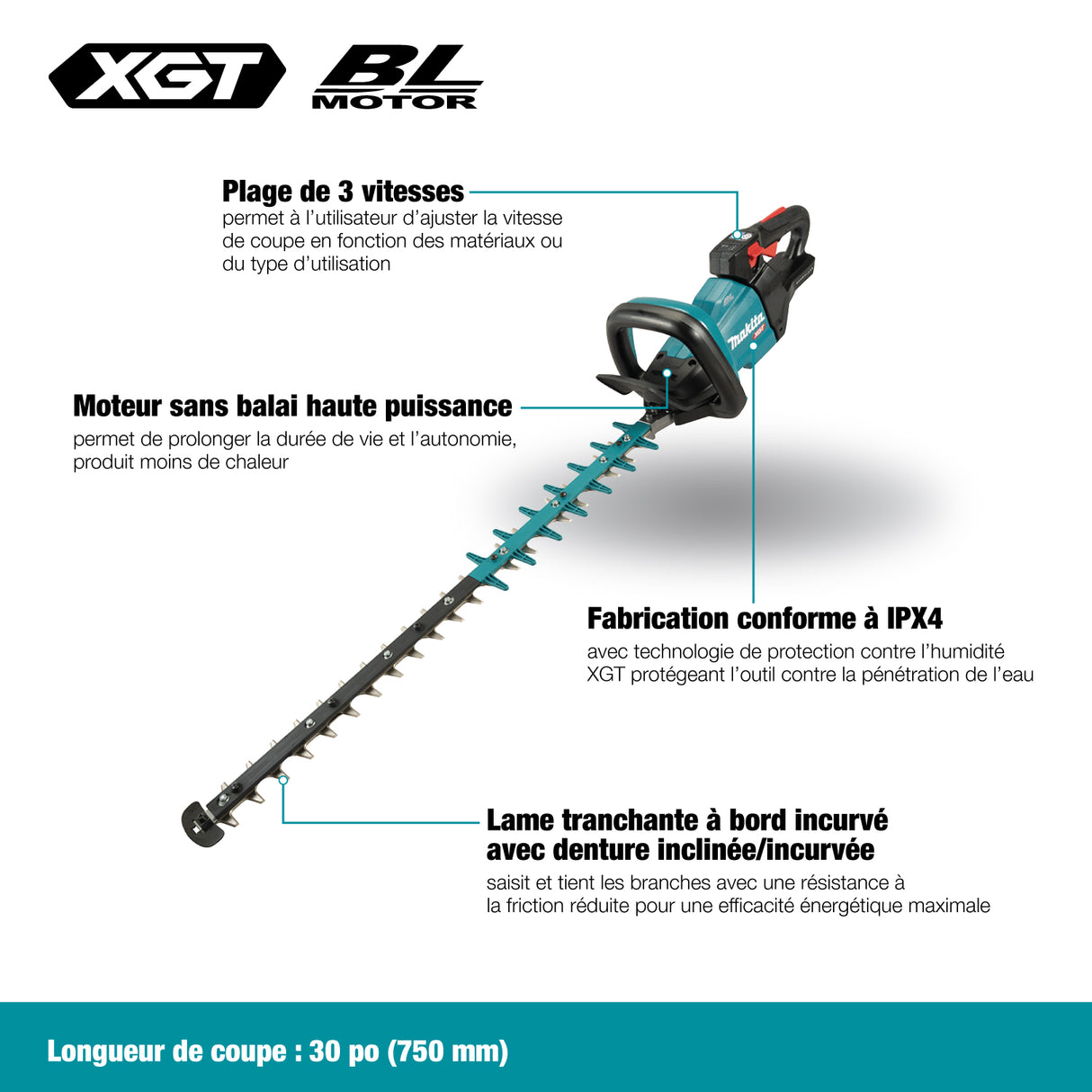 TAILLE HAIE MAKITA XGT 40V. (OUTIL SEUL) UH005GZ