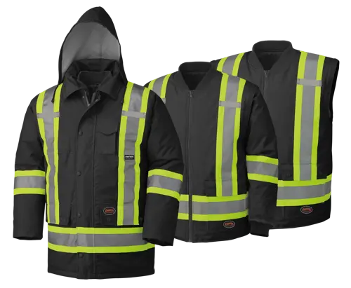 7 IN 1 BLACK WINTER COAT