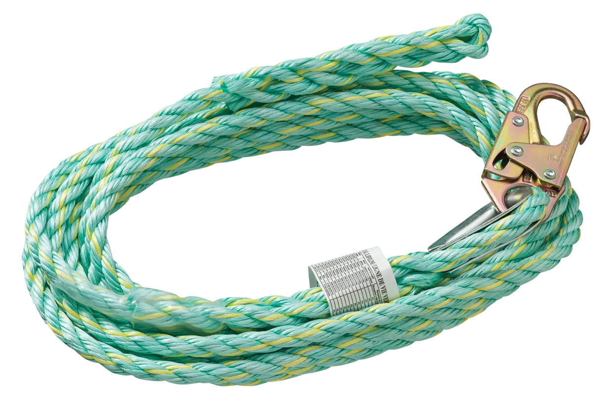 LIGNE DE VIE VERTICALE - MOUSQUETON ET ÉPISSURE - 7,6 M (25') V84014025