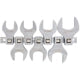 1/2 DR CROWFOOT WRENCH SET. 7PCS