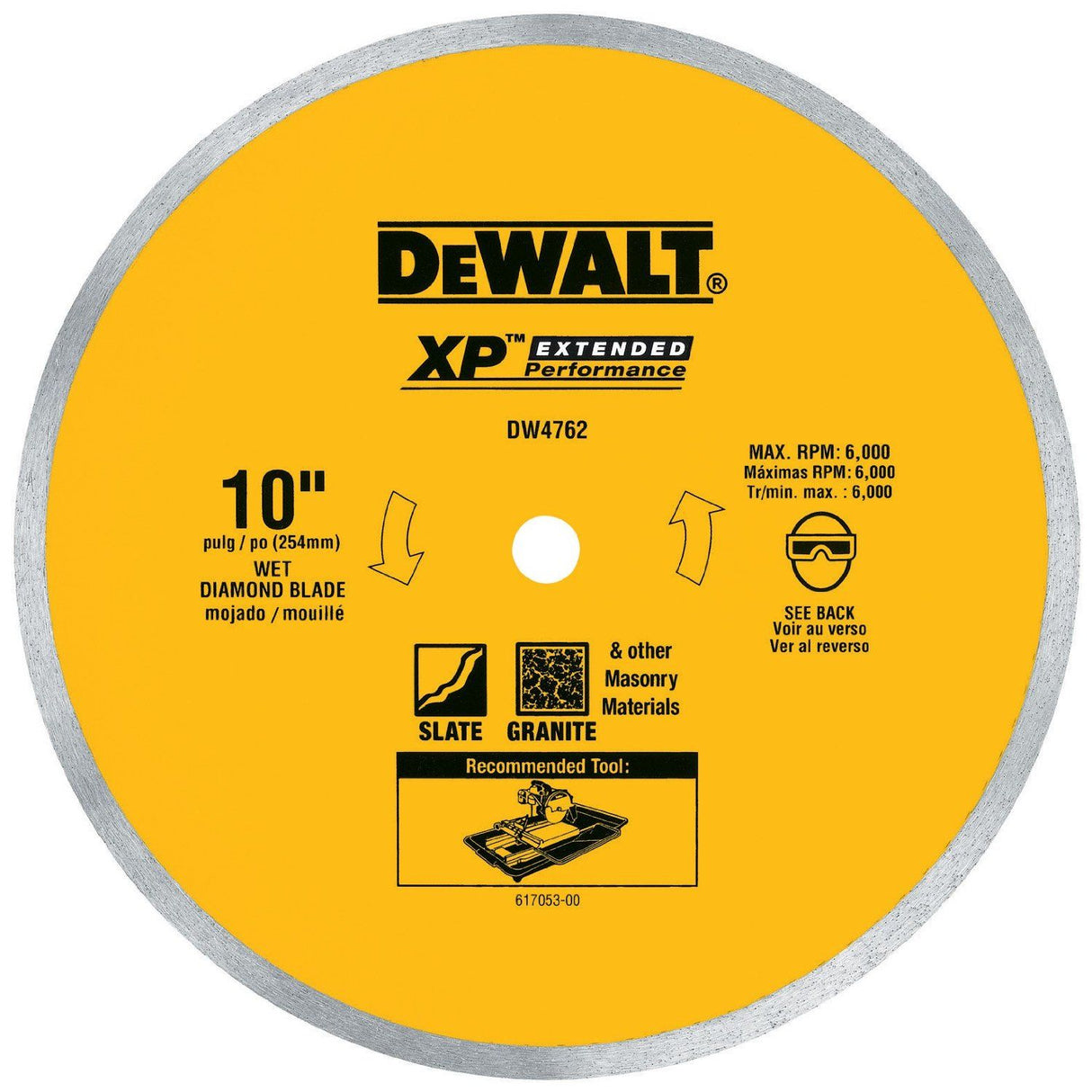 LAME DE SCIE 10'' DIAMANT DW4762