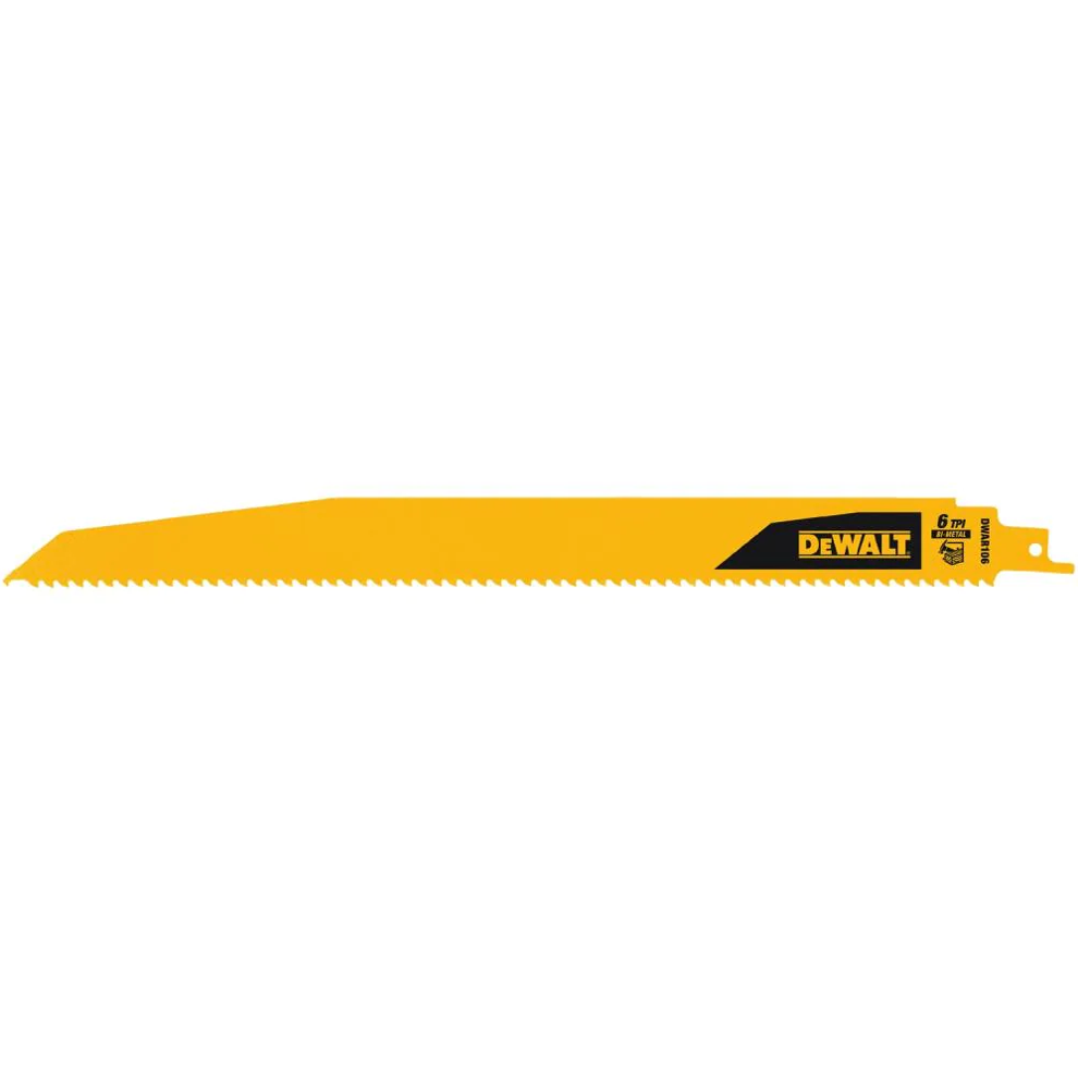 LAMES SCIE ALTERNATIVE 12'' 6 DENTS BOIS/CLOUS (5 PIÈCES) DEWALT DWAR106