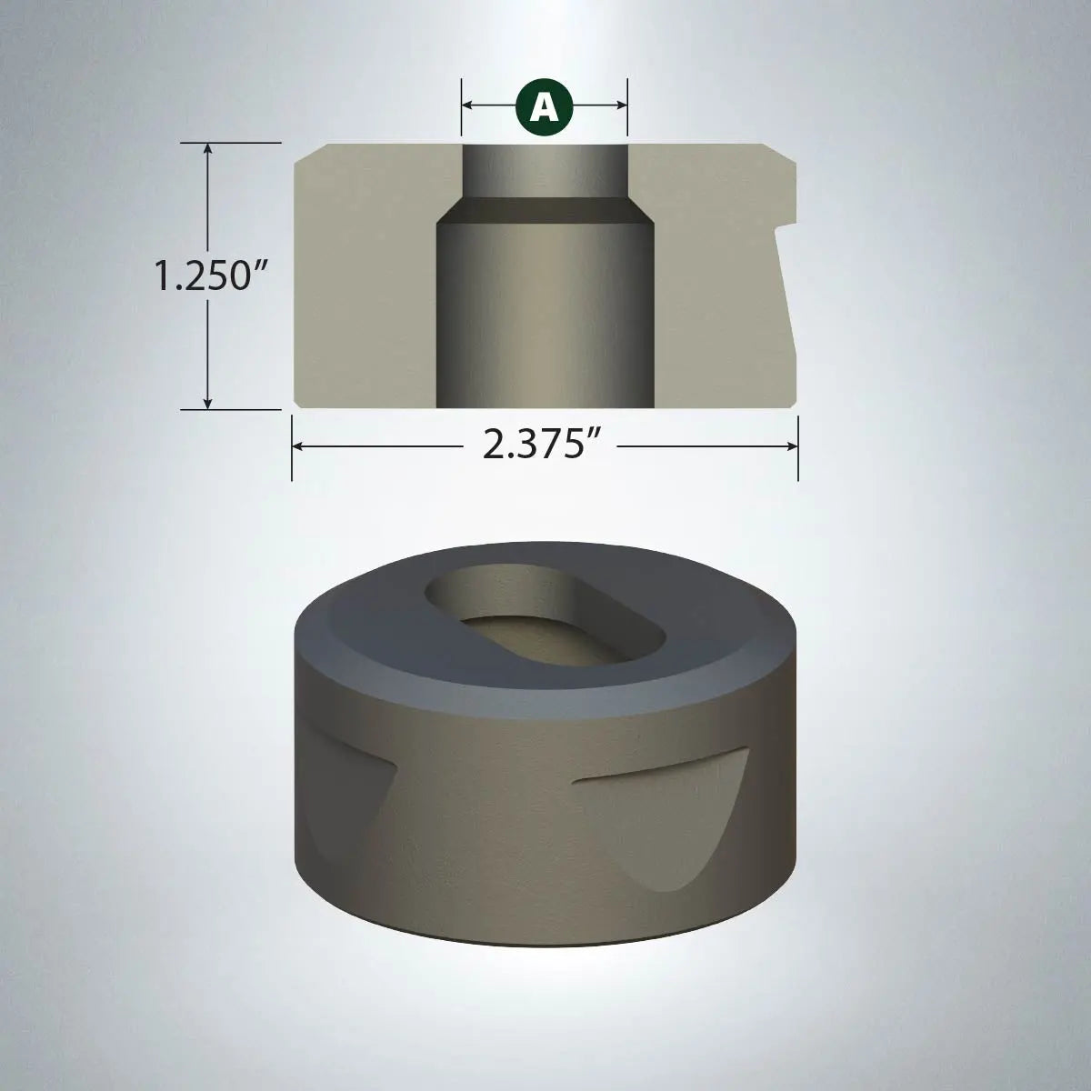 MATRICE OBLONG 19/32 X 1 -1/32" POS: A 0062D0505931031L