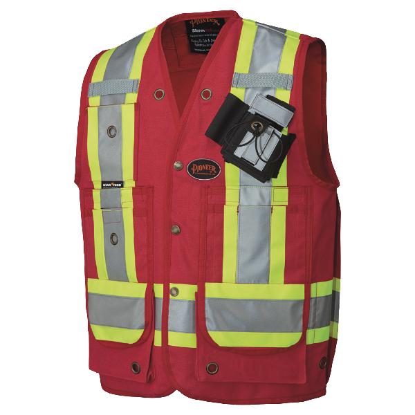 VESTE D'ARPENTEUR ROUGE LARGE V1010610-LS