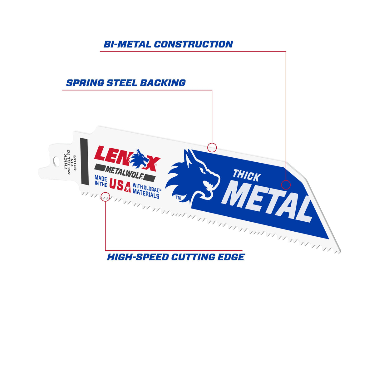 LAME DE SCIE ALTERNATIVE 6'' 10D 25PCS 20171B6110R