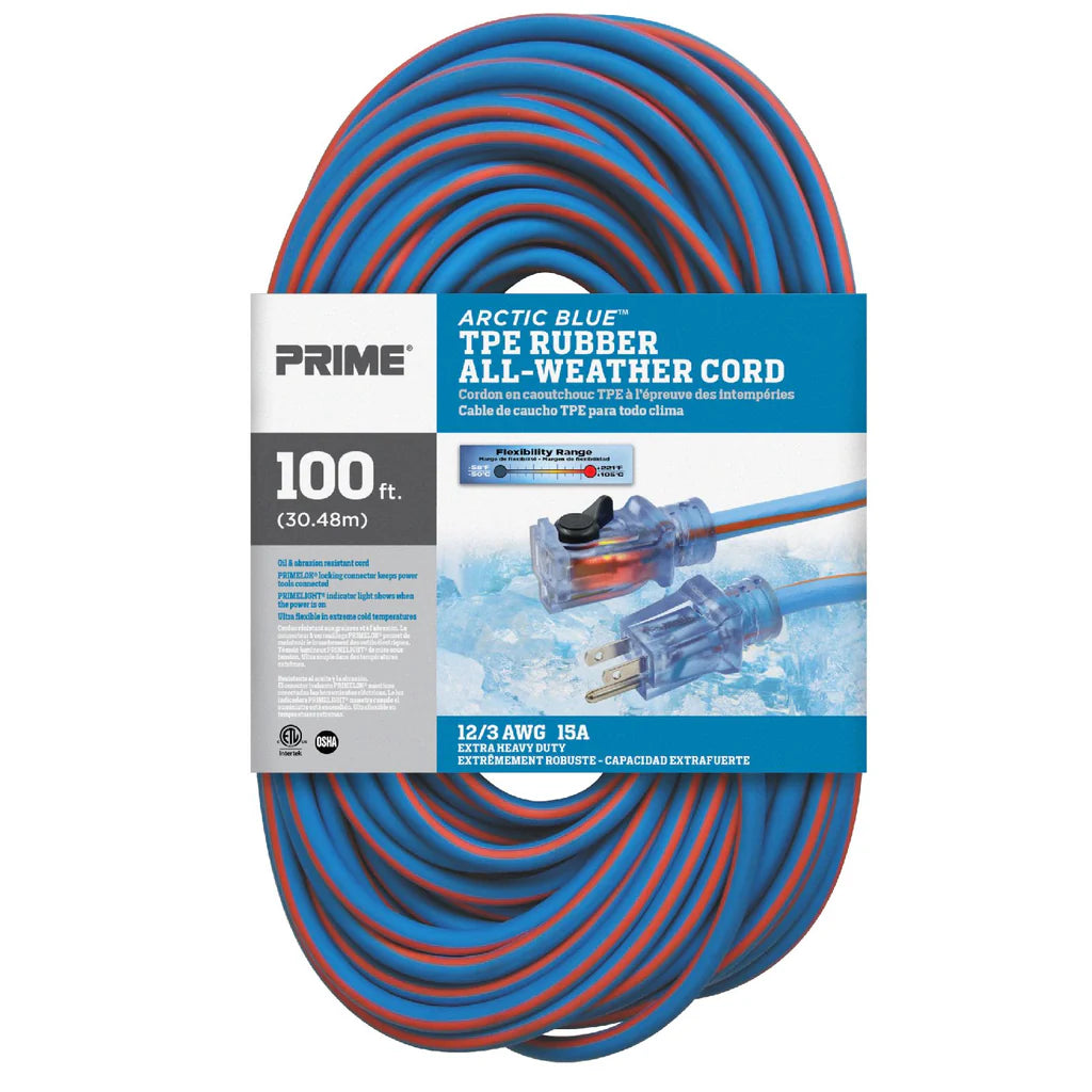 RALLONGE 100 FT 12/3 SJEOW BLUE/ORANGE