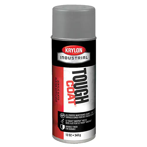 340ml Krylon Industrial Tough Coat gray machinery spray paint, acrylic-alkyd enamel, durable finish, indoor/outdoor use