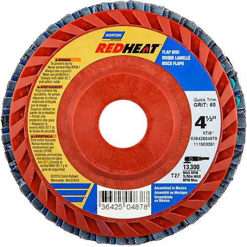 4 1/2" GR40 RED HEAT FLAP DISC (04877)