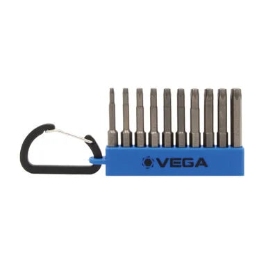 ENSEMBLE D'EMBOUTS TORX 1/4'' HEX 10 PIÈCES VEGA 150TCS10