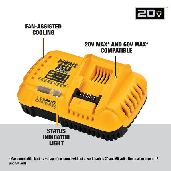 CHARGEUR RAPIDE DEWALT 20V/60V MAX
