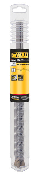 DEWALT Elite Series SDS Max 1" x 8" x 13-1/2" concrete drill bit with IRON BLAST carbide head and four cutting edges