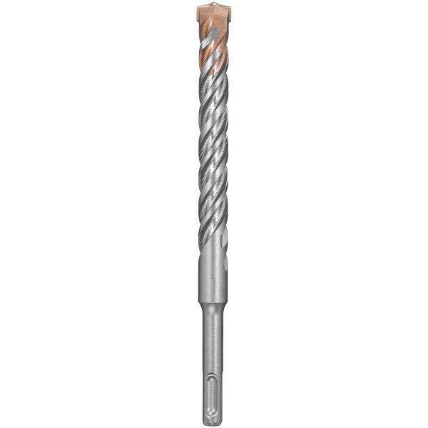 3/4 inch SDS+ concrete drill bit with robust tapered core and aggressive flute design for deep hole drilling durability