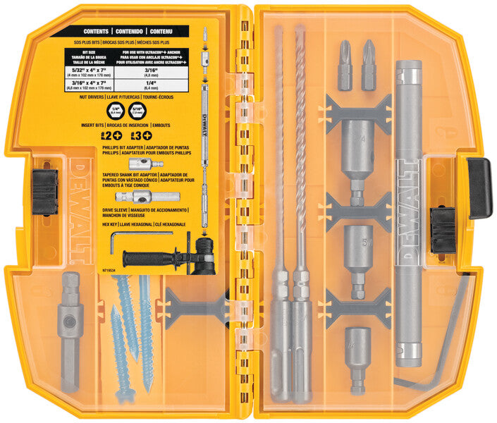 ENSEMBLE D'ENCRAGE TAPCON DEWALT
