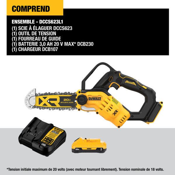 ENS. DE SCIE A CHAINE 8'' 20V