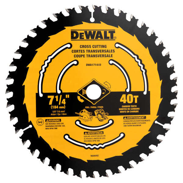 DEWALT 7-1/4 40D SAW BLADE