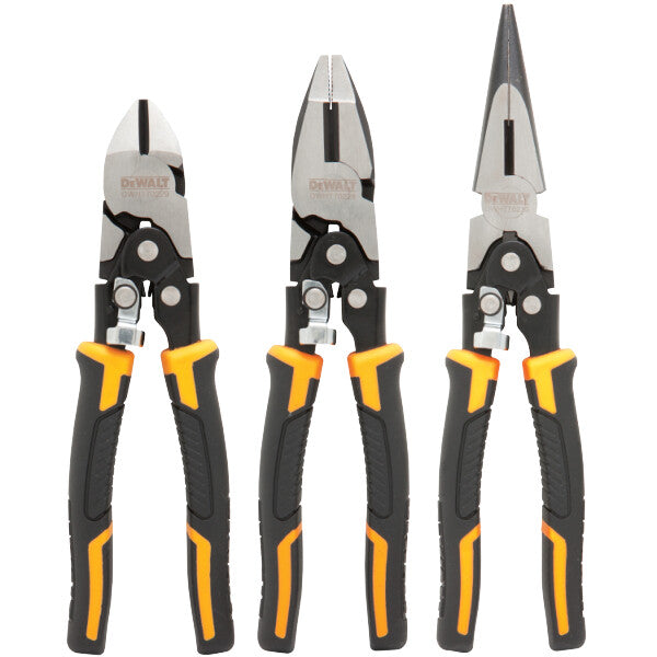 SET OF 3 DEWALT PLIERS