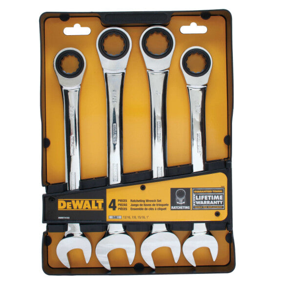 DEWALT 4 PIECE RATCHET WRENCH