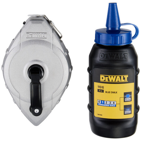 CHALK LINE 100' DEWALT AVEC POUDRE BLEU