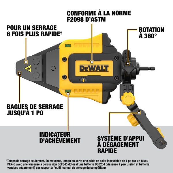 ATTACHEMENT DE PINCEMENT POUR PEX
