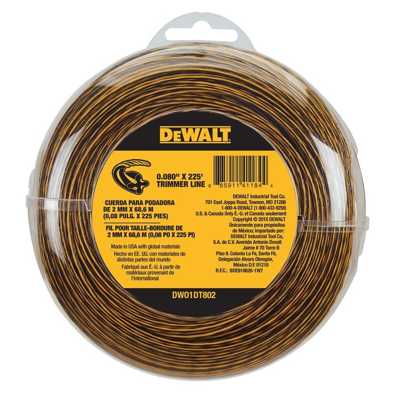 Dewalt - DW01DT802 - Brush cutter line, 67 m x 0.08 cm