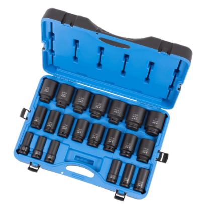 JEU DE DOUILLES IMPACT LONG 3/4" 21PCS SAE