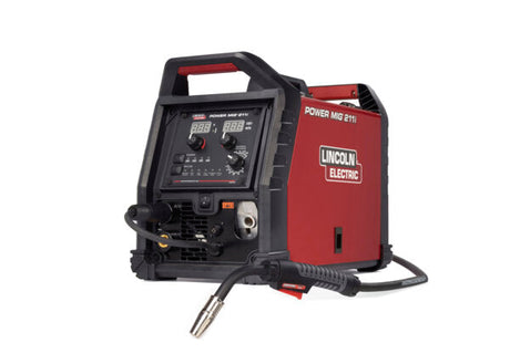 Soudeuse Lincoln Electric Power MIG 211i rouge et noire avec torche MIG