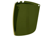 Replacement OMNIShield Shade 5 face shield lens in high-density polycarbonate with anti-fog and scratch-resistant coating