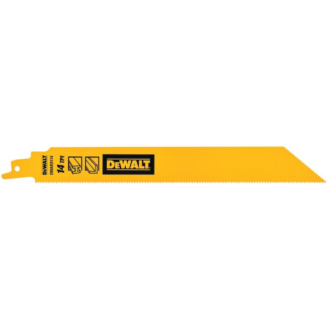 LAMES SCIE ALTERNATIVE 9'' 14TPI BI-METAL (5 PIÈCES) DEWALT DWAR9114