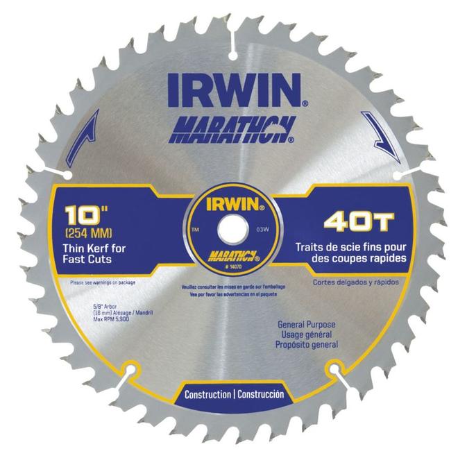 LAME MARATHON 10" 40D IRWIN