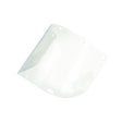 Clear rigid molded polycarbonate face shield, 8x15.5 inches, 0.06 inch thick, distortion-free optical quality