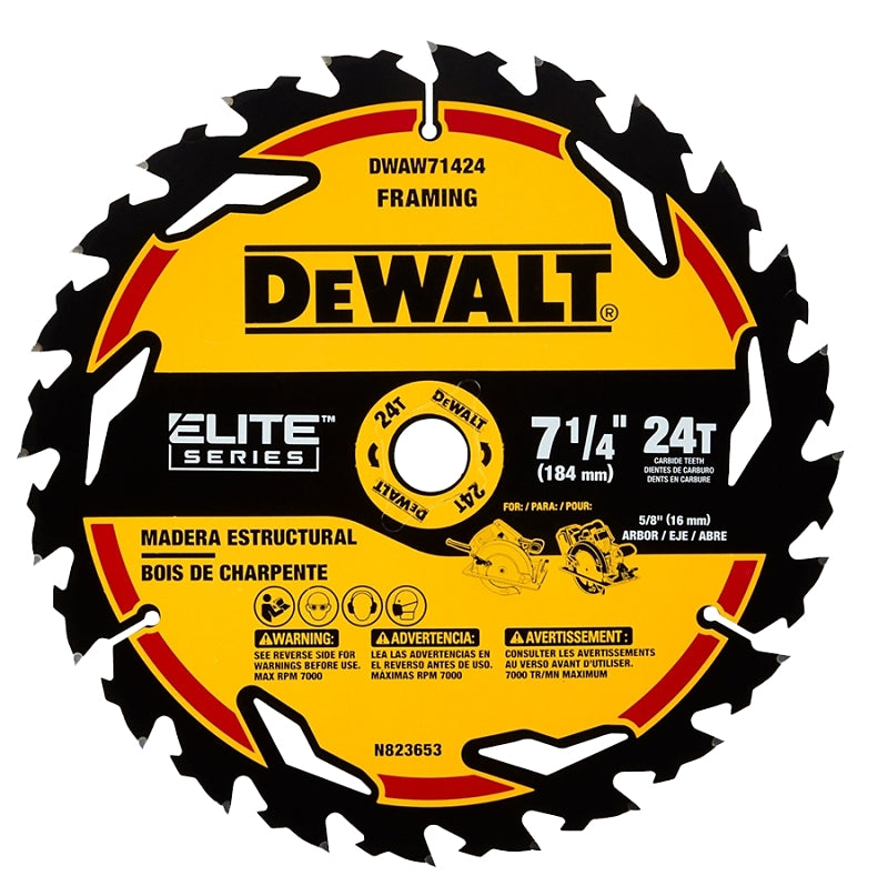 LAME DE SCIE 7-1/4" 24 DENTS DEWALT DWAW71424
