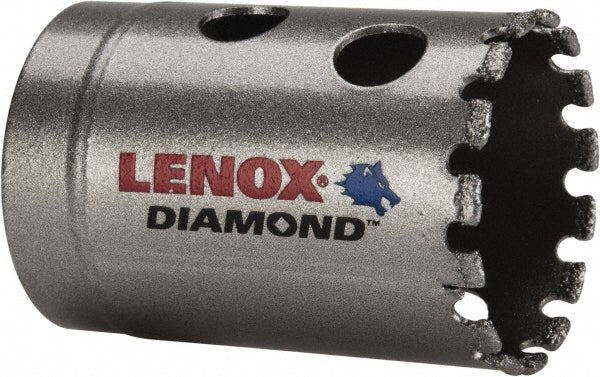 1-3/8 inch Lenox diamond hole saw with continuous braze edge for corrosion resistance on tile and stone surfaces