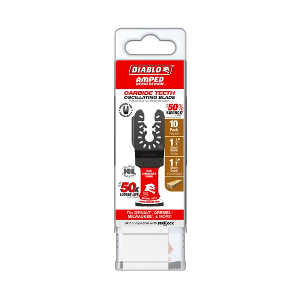 1-1/4'' LAME OSCILLANTE CARBURE POUR BOIS CLOUTÉ (10PQT) DOU125CW10