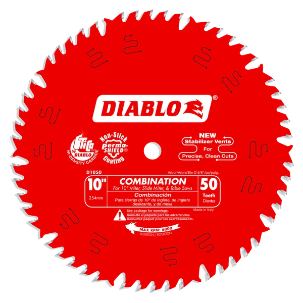LAME DE SCIE 10" DIABLO COMBINATION 50D (D1050X)