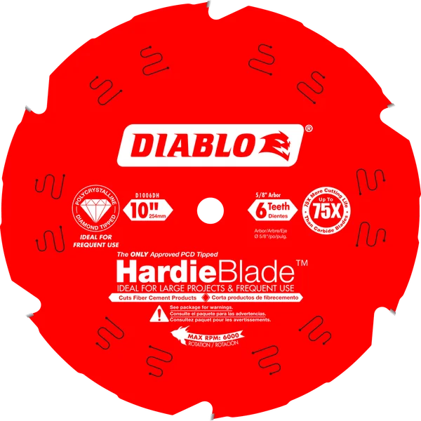 LAME DE SCIE 10" DIABLO FIBER CEMENT 6D (D1006DH)