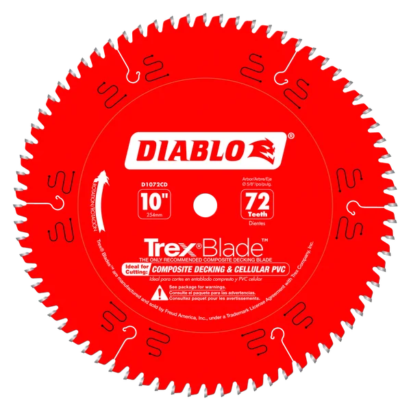 10" DIABLO COMPOSITE DECK 72D SAW BLADE (D1072CDC)