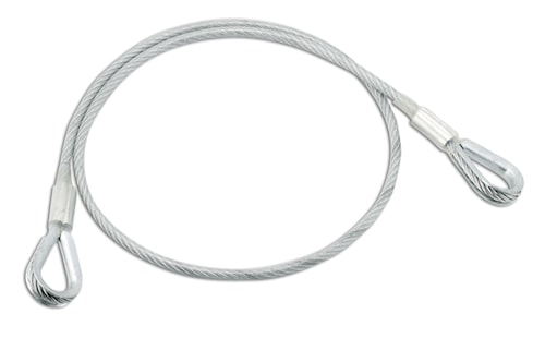 6-foot steel cable sling with looped anchors on each end for secure lifting and rigging applications