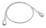 6-foot steel cable sling with looped anchors on each end for secure lifting and rigging applications