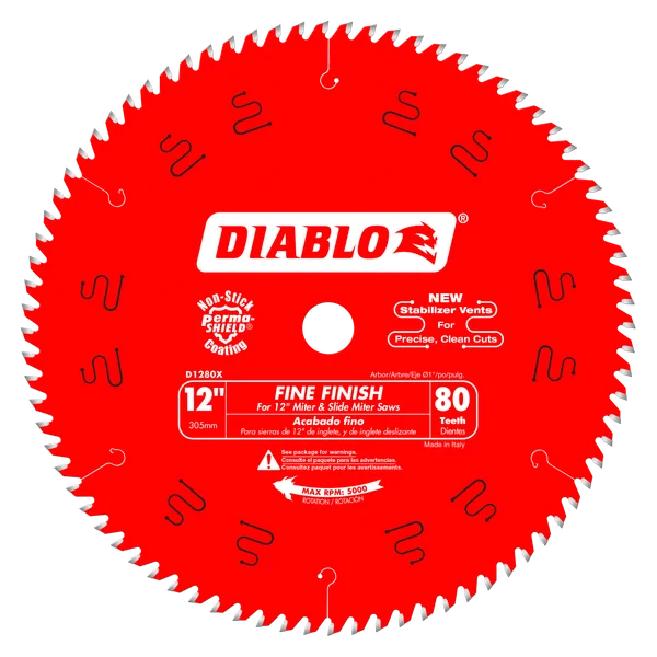 12" 80 D ROUND SAW BLADE DIABLO (D1280X)
