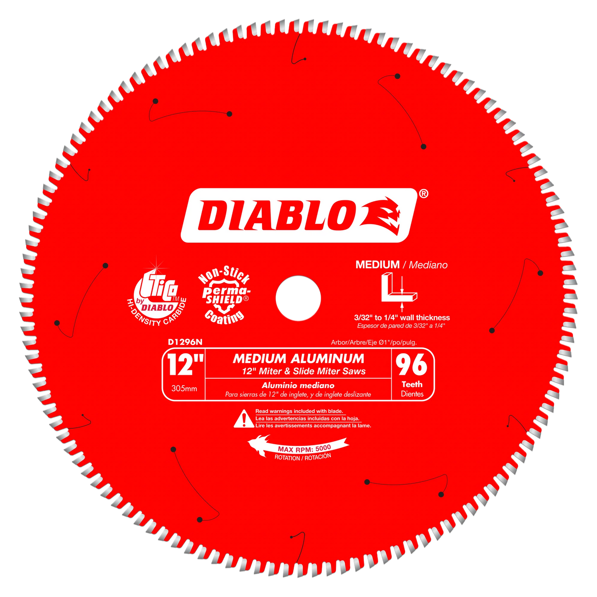 LAME DE SCIE 12" DIABLO LAMINATE FLOORING BLADE 96D (D1296L)
