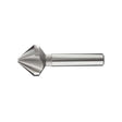 1/2 inch cobalt countersink drill bit with 82-degree angle and 3 flutes, 1/4 inch shank, polished finish