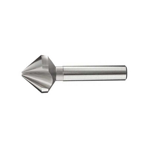 1/2 inch cobalt countersink drill bit with 82-degree angle and 3 flutes, 1/4 inch shank, polished finish