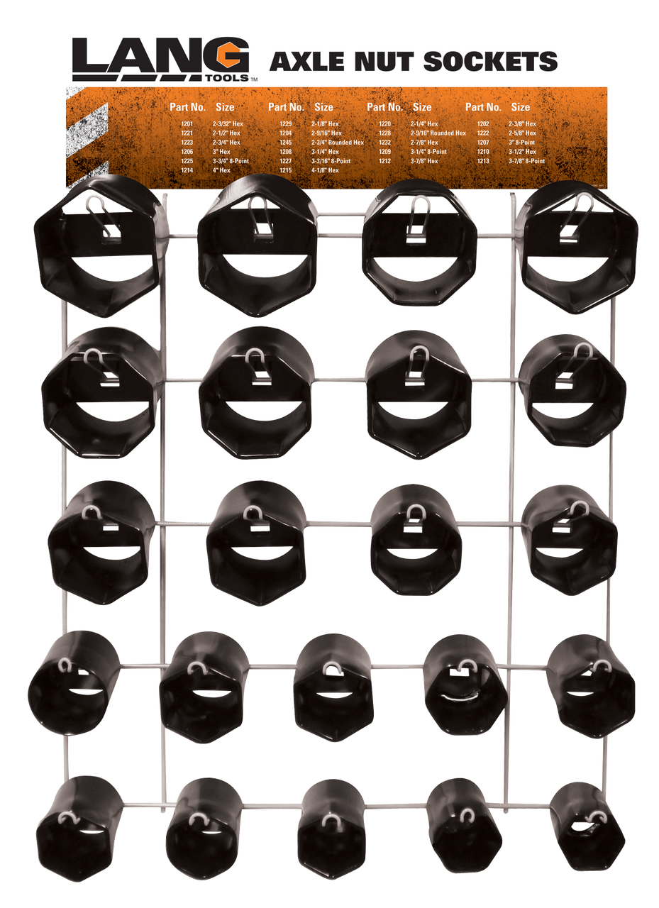 PRÉSENTOIR D'ÉCROUS D'ESSIEU DE 22 PIÈCES