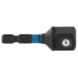 1/2 inch drive impact socket hex adapter, 12 inch long, black manganese phosphate coating, precision-machined ends