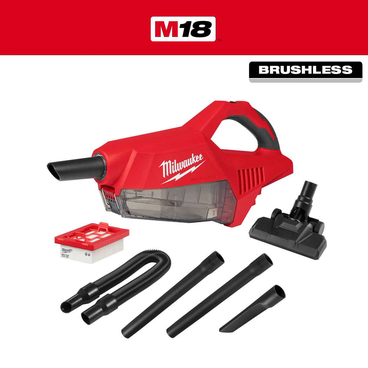 MILWAUKEE 0892-20 ASPIRATEUR A MAIN M18 (OUTIL SEUL)