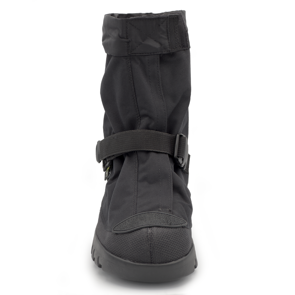 Black Voyager 3XL all-season shoe cover with adjustable strap and durable, non-insulated fabric design