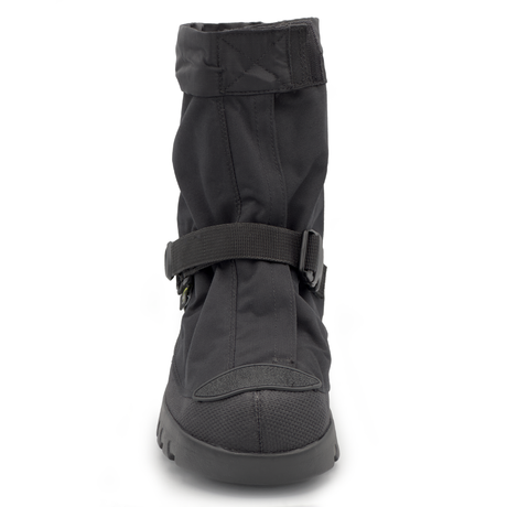 Black Voyager 3XL all-season shoe cover with adjustable strap and durable, non-insulated fabric design