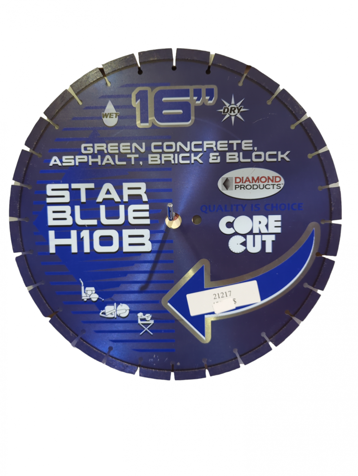 DIAMOND SAW BLADE 16 X .125 X 1" DIAMOND PRODUCT