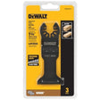 3-piece DEWALT 1-3/4 inch oscillating blades with universal fit, precision teeth, and clean cut for hardwoods