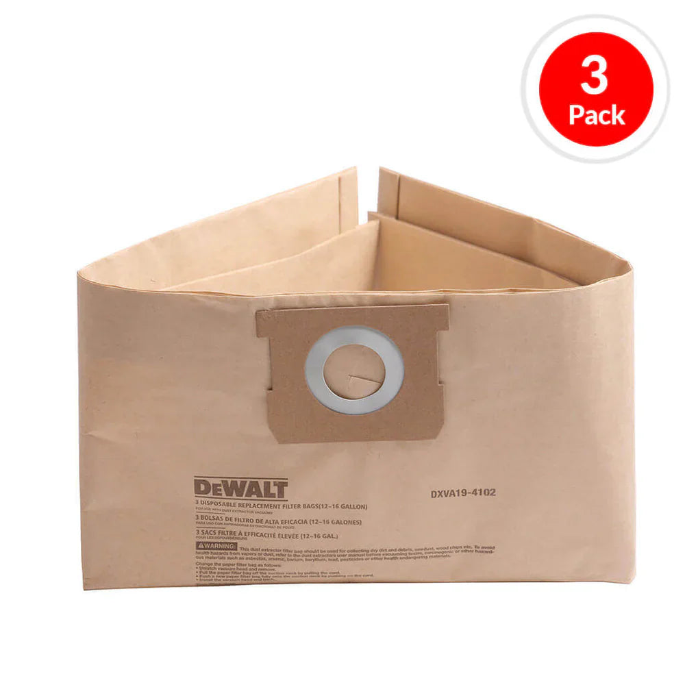 DEWALT DXVA19-4102 SAC BALAYEUSE 12-16 GAL (3 PACK)